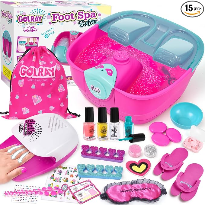 Golray Kid Foot Spa & Nail Kit, Girl Gift by Golray