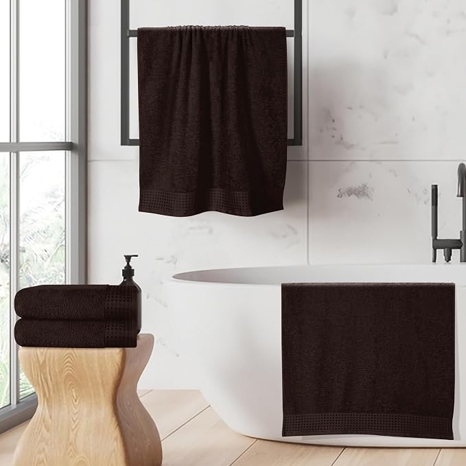 GLAMBURG Ultra Soft 4 Pack Oversized Bath Towel Set 27x54 inches, 100% Cotton - Image 5