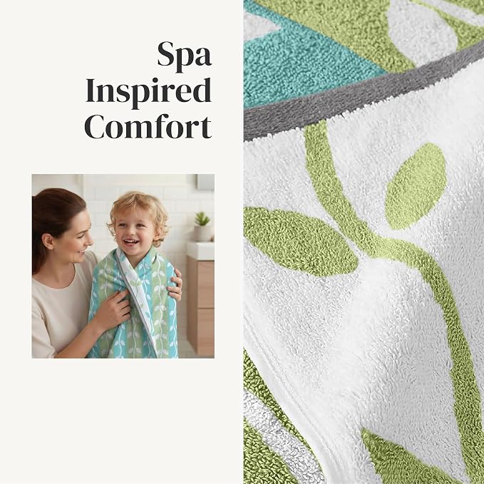 Modern Threads Natural Vine 6-Piece 100% Cotton Towel Set – Yarn Dyed Jacquard - Image 4