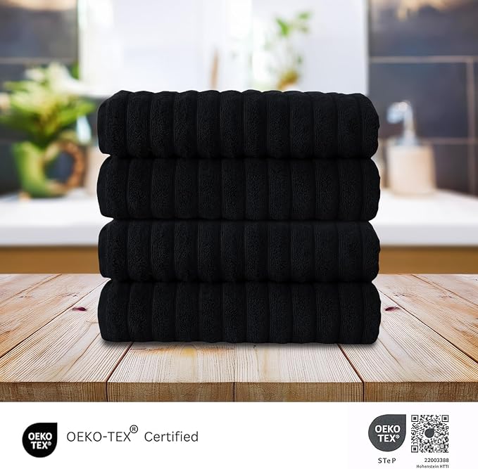 Classic Turkish Towels CTT Premium 4 Pack Bath Towels Set, Made - Image 3