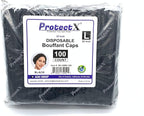 ProtectX 100-Pack Black Disposable Hair Nets, Elastic Head Cover, Bouffant Caps - Image 5
