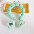 Beleki Spa Headband for Washing Face Wristband Set Makeup Skincare Face Washing - Image 6