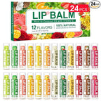 DMSKY 24 Pack Lip Balm, Natural Lip Balm Bulk by DMSKY