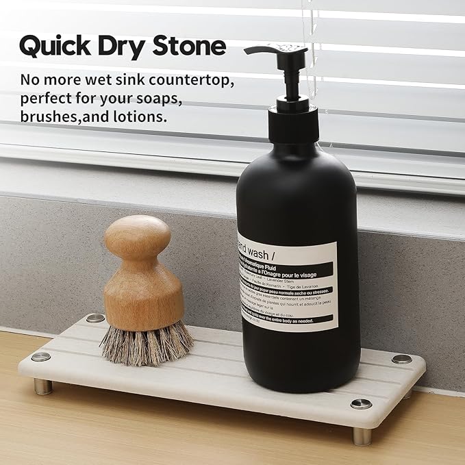 Razborci Quick Dry Bathroom Tray & Kitchen Sink Organizer, Water Absorbing - Image 2