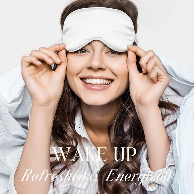 Silk Satin Sleeping Eye Mask, Soft Breathable Blackout Eyeshade Eye Cover - Image 6