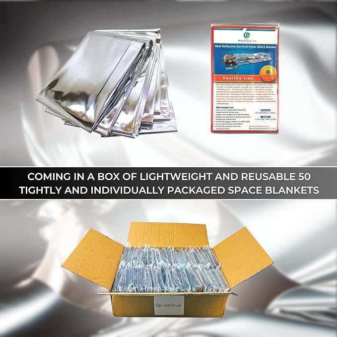 Emergency Mylar Foil Blanket 50-PACK - Image 5