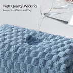 REDKISS 4 Pack Blue Microfiber Bath Towels - Image 5