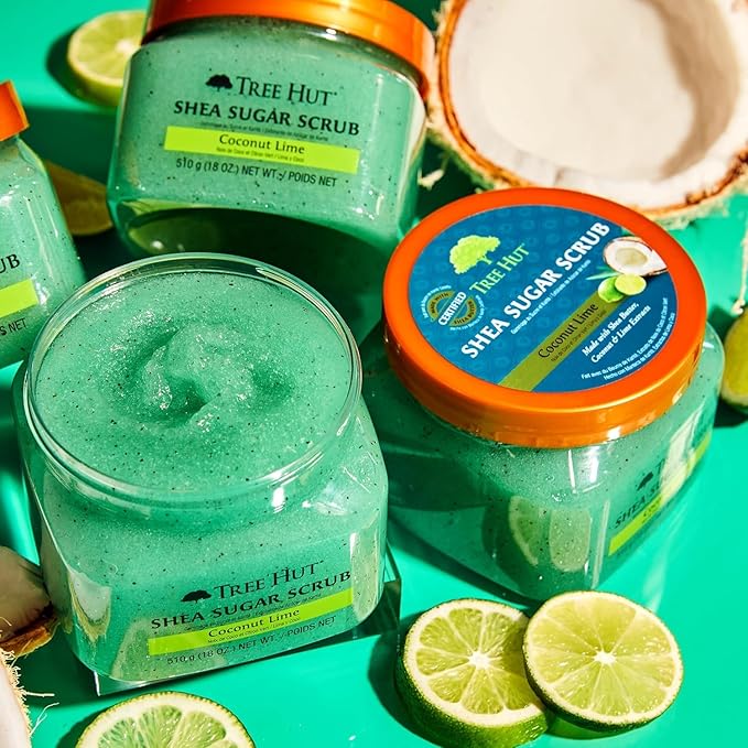 Tree Hut Exfoliating Shea Sugar Body Scrub Coconut Lime 18 oz - Image 4