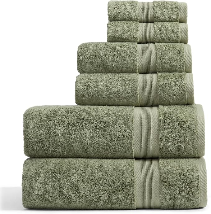 Springtree Home Luxury Viscose from Bamboo Bath Towel Set 6 Piece Set | 35% by SpringtreeHome