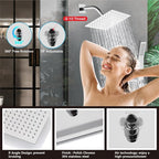 Midanya Shower System with Tub Spout, Bathtub Shower Faucet Set with Square - Image 8
