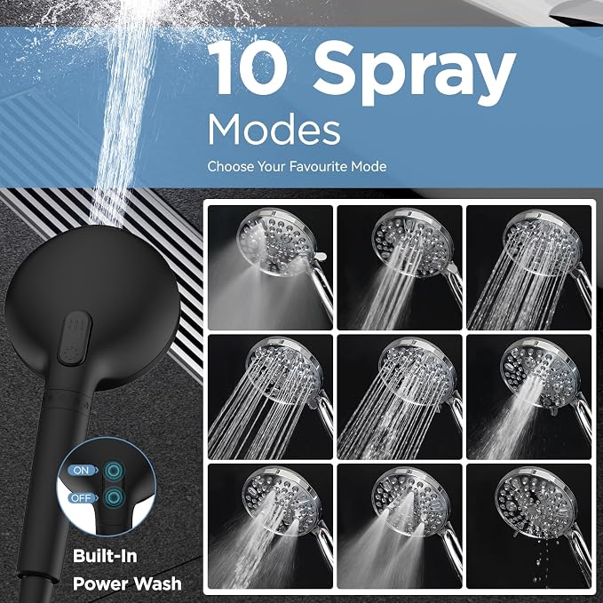 Dual Filtered Shower Heads Combo, High Pressure Rain Shower Head - Image 7