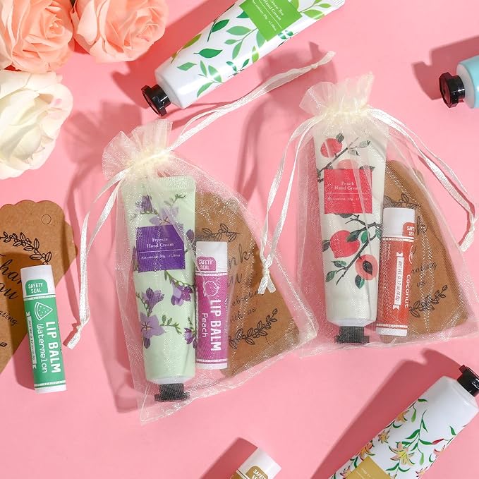 AZEN 60 Sets Bulk Gifts, Hand Cream and Lip Balm Bulk Set - Image 5