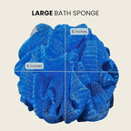 Large Blue Bath Sponge Pack of 3 – Gentle Exfoliation Loofahs - Image 3