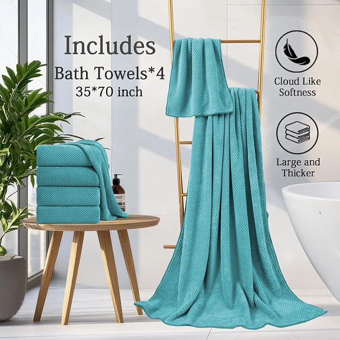 Hailea Extra Large Bath Towels Set 35x70 Inches - Image 6