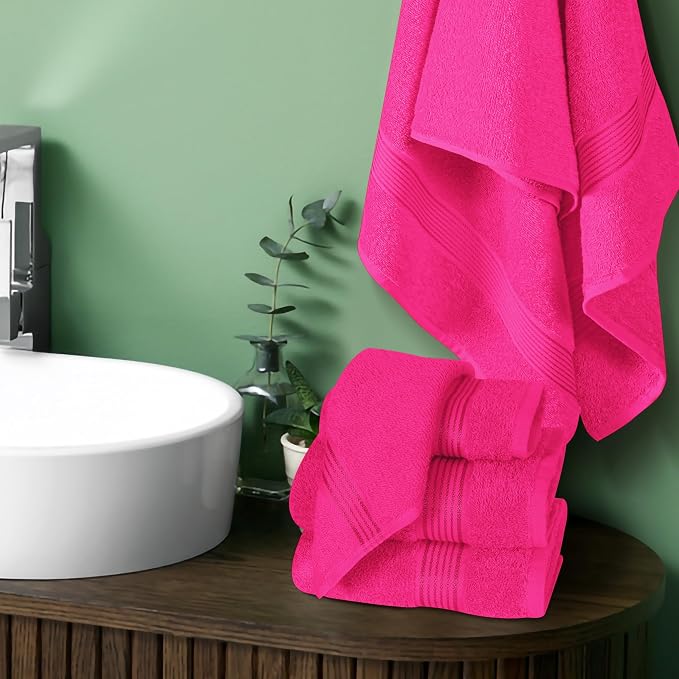 Elvana Home Ultra Soft 6 Pack Cotton Towel Set, Contains 2 Bath Towels 28x55 - Image 3