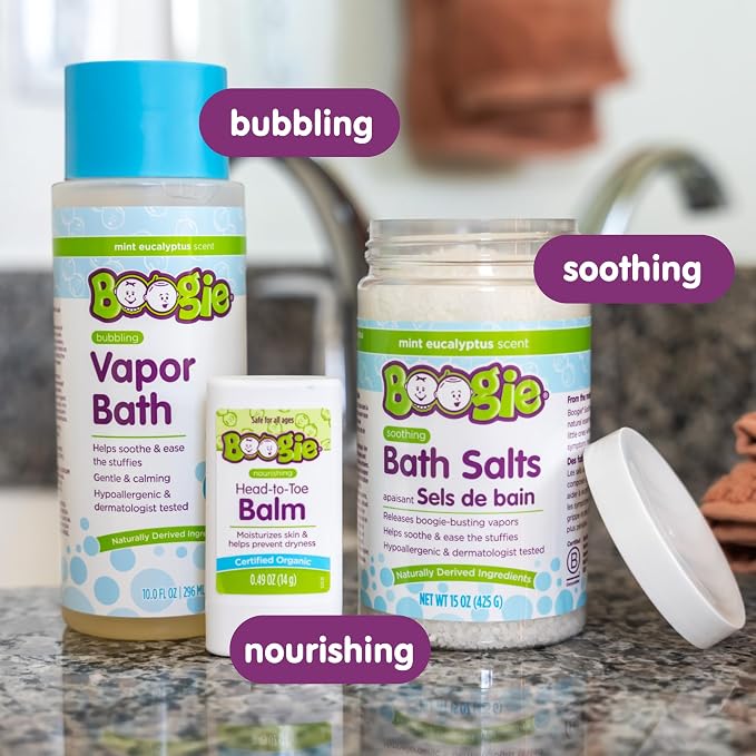 Boogie Spa Kit, Includes Boogie Kids Bath Salts, Eucalyptus, 15 oz Vapor Bath - Image 7