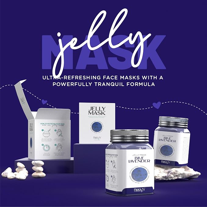BRÜUN Jelly Mask Jar Blue Lavender Peel-Off Face Care Rubber Mask | 23 fl oz - Image 2