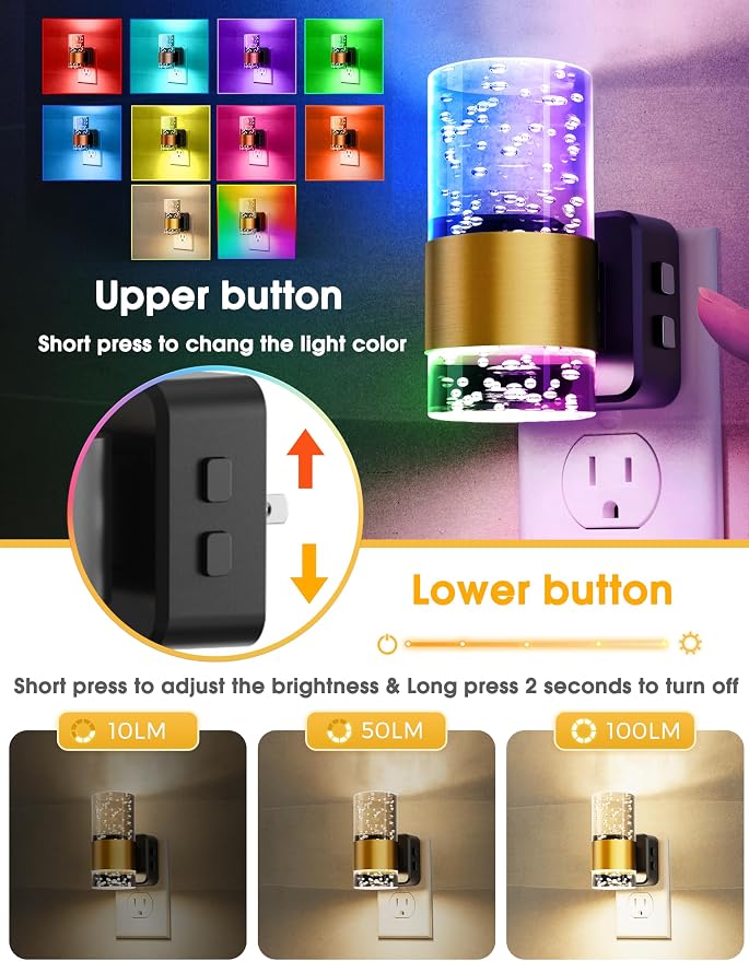 Night Lights Plug into wall, Color Changing Night Light - Image 3