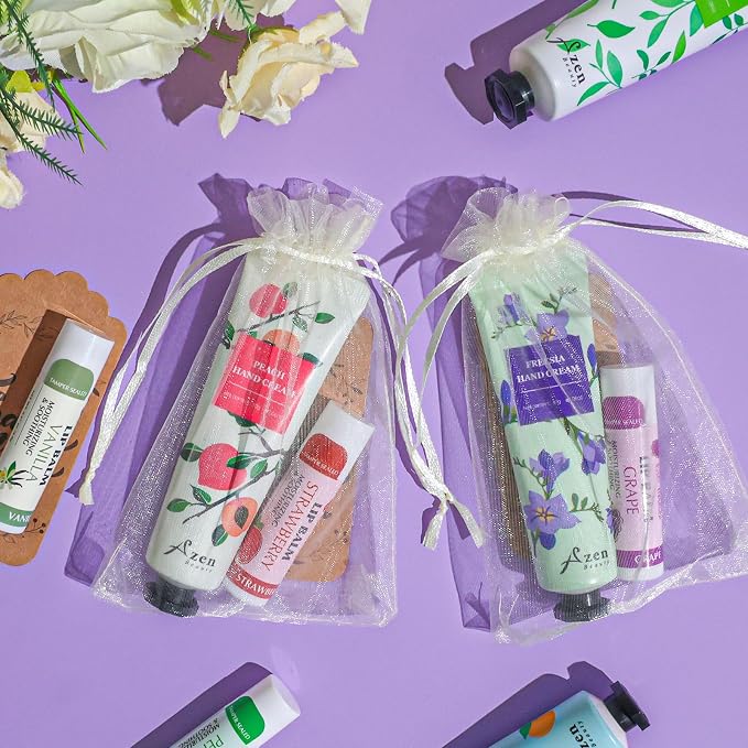 AZEN 8 Sets Bulk Gifts, Hand Cream and Lip Balm Bulk Set - Image 5