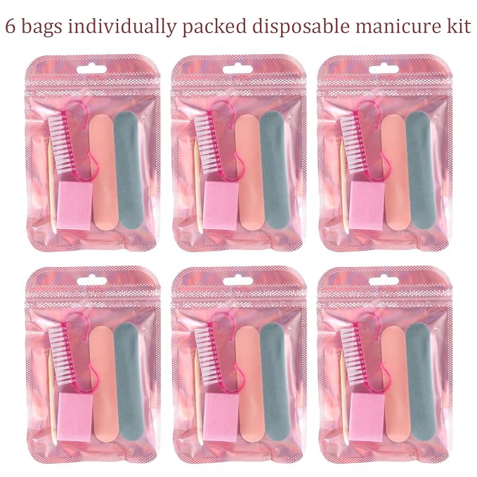 6 Set Disposable Manicure Kit Salon Supplies Press On Nail Tool Kit - Image 7