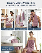 LANE LINEN Bathroom Towels Set of 12 – Zero Twist, 100% Cotton Soft Towel - Image 7