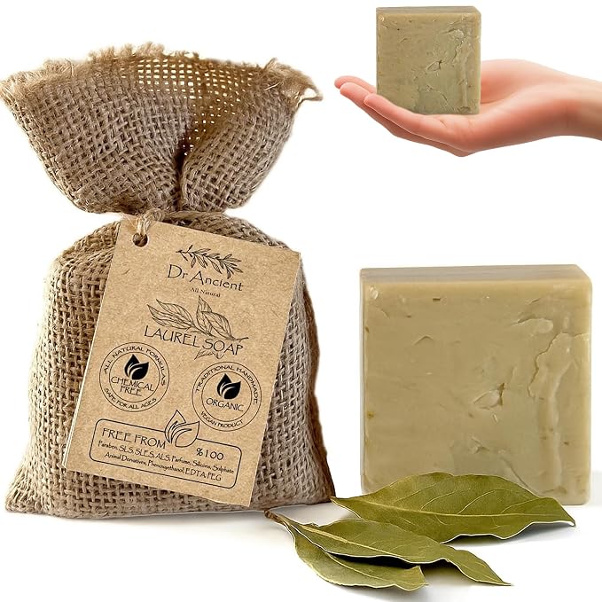 Dr.Ancient Aleppo Laurel Soap Bar, Organic Soap Bars Handcrafted the by DrAncient
