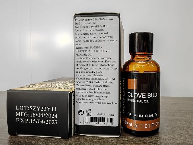 MAYJAM Clove Bud Essential Oil, Premium Pure Essential Oils, 1.01FL.OZ Clove - Image 8