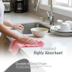 Basic Wash Cloths 12x12 Inches – Pack of 12 – Rose Pink Color – Soft and - Image 4