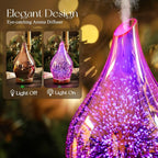 Porseme Essential Oil Diffuser 3D Firework Glass Aromatherapy Ultrasonic - Image 7