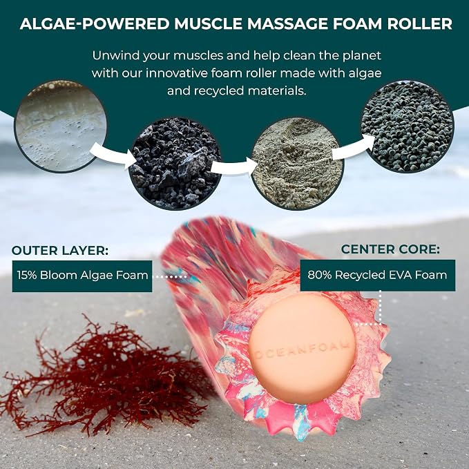 Oceanfoam Ripple Travel Foam Roller Firm Mini Foam Roller - Image 7