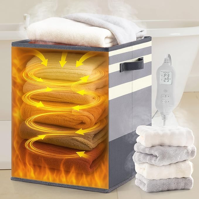 Foldable 40L Large Towel Warmer Bucket，360° Even Heating SPA Towel Warmers - Image 9