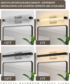 Black LED Bathroom Vanity Light, 24.4 Inch 15W Modern Dimmable Bathroom Light - Image 2