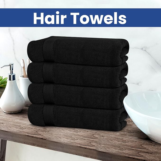 Linteum Textile Supply Luxury Hair Towels 100% Ring Spun Cotton Bleach Proof - Image 7