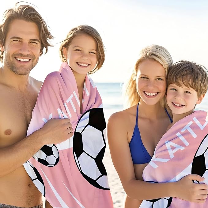 Personalized Beach Towel With Name, Custom Beach Towel with Text, Customized - Image 4