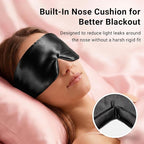 Silk Sleep Mask for Side Sleepers, Face-Hugging Padded Eye Cover, Eye Mask for - Image 3