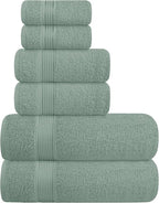Elvana Home Ultra Soft 6 Pack Cotton Towel Set, Contains 2 Bath Towels 28x55 by Unknown