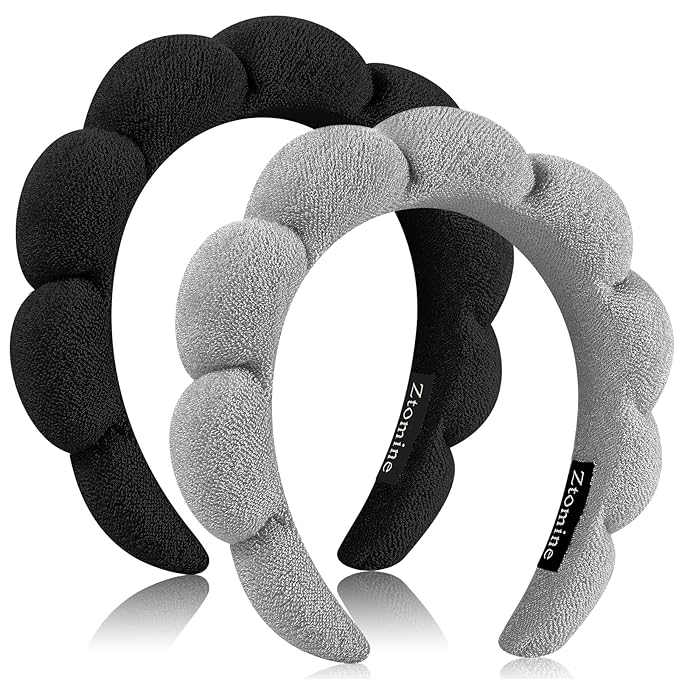 Ztomine Spa Headbands for Washing Face or Facial, Terry Cloth Headband Wash by Ztomine