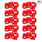 Casoty 10 Pcs Red Dot Makeup Headbands, Spa Gifts by Casoty