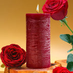 Romantic Rose Scented Pillar Candle by MOSROAD