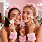 Real Perfection Spa Headband for Washing Face, Skincare Headband Wristband Set - Image 4
