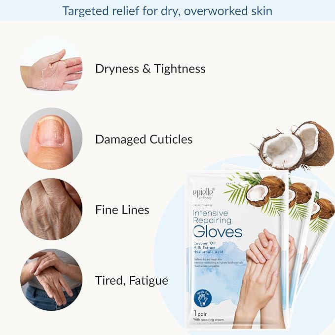 Epielle Intensive Repairing Hand Mask 6 Pairs, Soften - Image 4