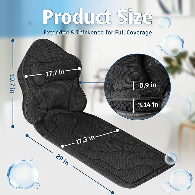 Poemland Full Body Bath Pillow for Tub-Extra Thick Bathtub Pillow - Image 5