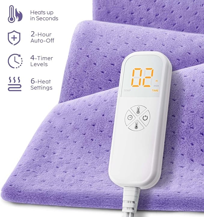 Heating Pad for Back Pain Relief, Menstrual Pain, Christmas Gifts for Women Men - Image 3