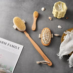 Dry Brushing Body Brush Set – Natural Bristle Spa Exfoliator Kit - Image 7
