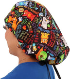 Sparkling EARTH Banded Bouffant Surgical Scrub Ponytail Working Caps and - Image 5