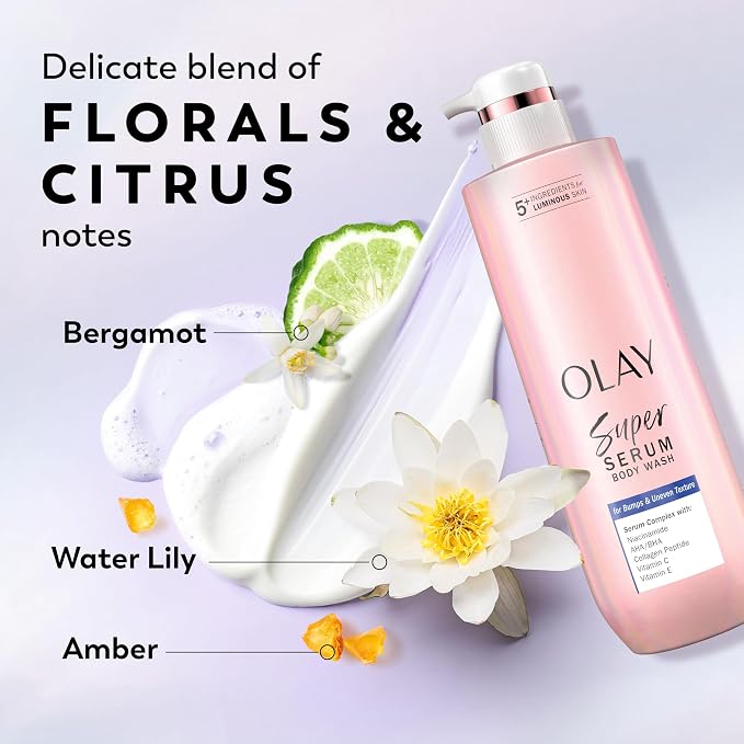 Olay Super Serum Body Wash for Rough & Bumpy Skin, Hydrating & Renewing Serum - Image 4