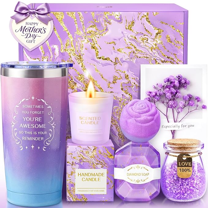Birthday Gifts for Women, Mothers Day Gifts for Mom, Self Care Spa Baskets Set by Unknown