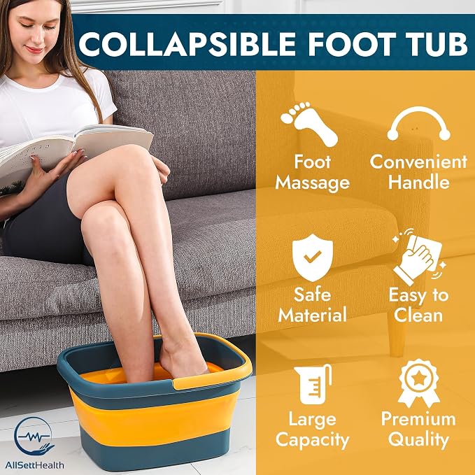 AllSett Health Collapsible Foot Bath – Advance Soaking Tub - Image 4