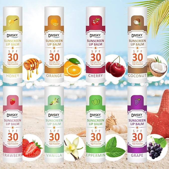 DMSKY SPF 30 Lip Balm 64 Pack, Moisturizing Lip Sunscreen - Image 2