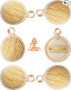 Natural Loofah Exfoliating Face Scrubber, Shower loofah Facial Scrubber by haikuluoNaturalLoofah